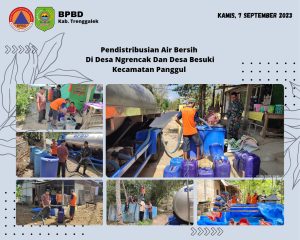 Kamis, 07 September 2023. Pendistribusian Air bersih di Desa Ngrencak Dan Desa Besuki Kecamatan Panggul