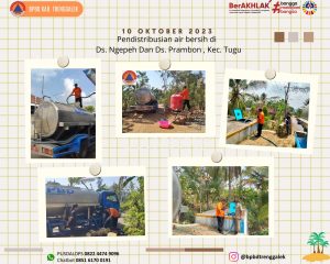Selasa, 10 Oktober 2023. Distribusi Air Bersih di Kec. Tugu