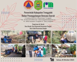 Selasa, 10 Oktober 2023. Distribusi Air Bersih di Kec. Panggul dan Kec. Dongko