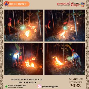 Minggu, 12 November 2023. Karhutla bersama Tim Gabungan di Gn. Orak Arik, Ds. Jatiprahu Kec. Karangan
