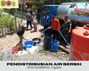 17 September 2024. BPBD Kabupaten Trenggalek memberikan bantuan air bersih Ds. Ngulanwetan dan Ds. Gembleb Kec. Pogalan, Ds. Dermosari Kec. Tugu, Ds. Ngentrong Kec. Karangan dan Ds. Sumberdadi Kec. Trenggalek