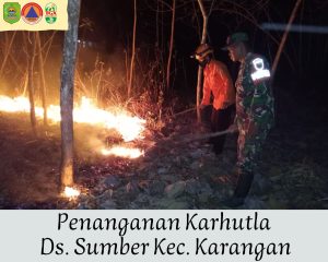 Sabtu. 21 September 2024, Pukul. 18.05 WIB. BPBD Kbupaten Trenggalek Melakukan Pemadaman Kebakaran Hutan dan Lahan di RT. 05, 06 RW. 02 Dsn. Krajan Ds. Sumber Kec. Karangan