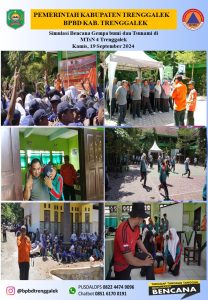Kamis, 19 September 2024. BPBD Kabupaten Trenggalek Melakukan Simulasi Mitigasi Bencana Gempa dan Tsunami di MTsN 4 Kecamatan Watulimo Trenggalek