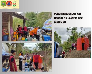 Senin, 30 September 2024 BPBD Kab. Trenggalek bersama PGRI Trenggalek mendistribusikan air bersih ke Kecamatan Durenan Ds. Sumberejo dan Desa Gador