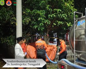 Senin, 7 Oktober 2024 BPBD Kab. Trenggalek mendistribusikan bantuan air bersih ke Ds. Sambirejo Kec. Trenggalek