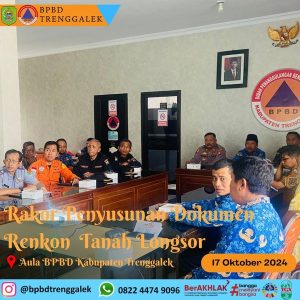 Kamis, 17 Oktober 2024. Penyusunan dokumen Rencana Kontinjensi (Renkon) tanah longsor