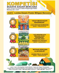 PENGUMUMAN PEMENANG LOMBA POSTER DAN VIDEO PENDEK KOMPETISI BUDAYA SADAR BENCANA (KBSB) 2024