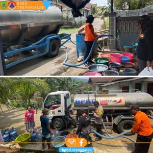 Senin, 11 November 2024 BPBD Kab. Trenggalek bersama KAUJE Trenggalek kembali mendistribusikan bantuan air bersih ke Ds. Dawuhan Kec. Trenggalek dan Ds. Pogalan Kec. Pogalan