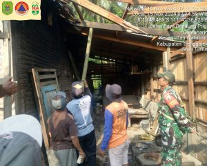 Kamis 14 November 2024 sekitar pukul 19.30 WIB mengakibatkan pohon sengon tumbang menimpa rumah Bpk. Mahmudi warga RT 04 RW 01 Ds. Gemaharjo Kec. Watulimo.